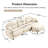 Modular Sectional L Shaped Couch With Ottoman, Premium Chenille Fabric,Tufted Cushion Backrest Design,Ergonomic Design Easy Install