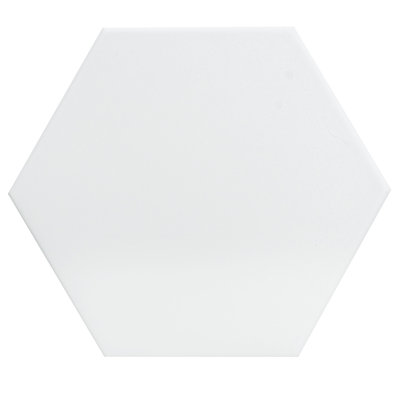 Carreau de sol en porcelaine mate hexagonale 8 po x 9,5 po Milan