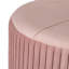 Tabouret rond en velours avec repose-pieds et base dorée, noir, moyen-753322821