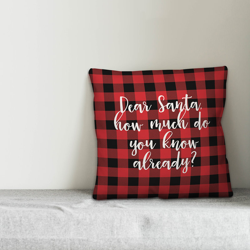 Plaid Reversible Throw Pillow, Throw Pillow