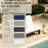 Polett Teak Wood Patio Outdoor Armless Lounge Chair-523763699-523763693