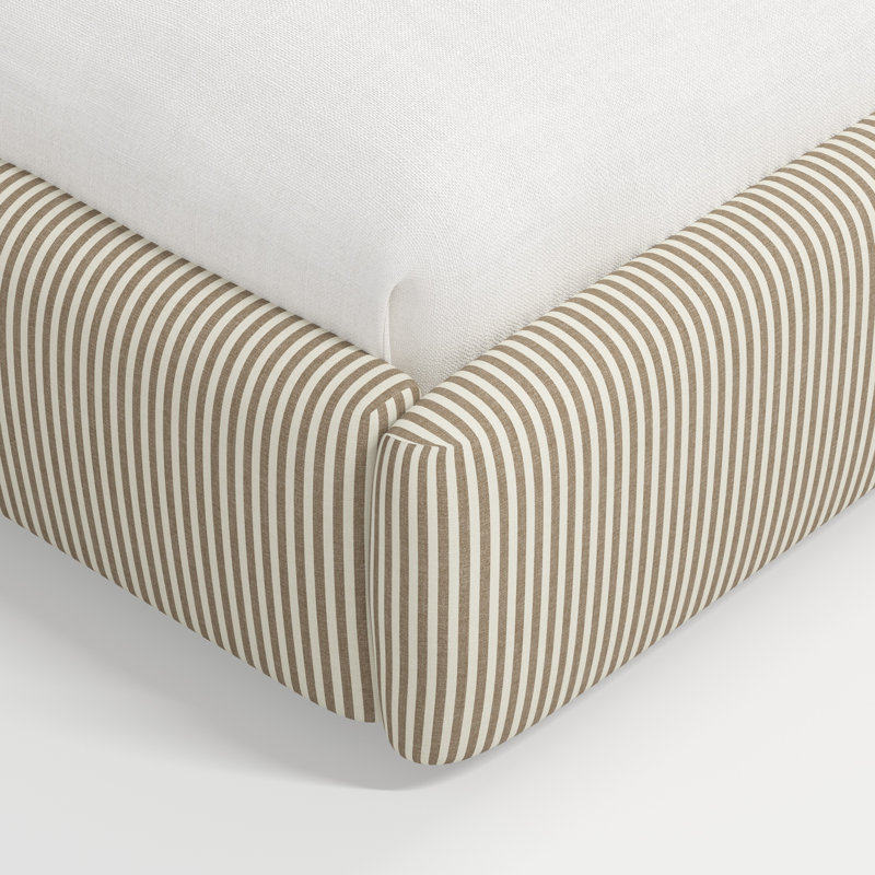 Stoffer Home x Cloth and Co. Marisa Bed, Full, Jane Stripe Burlap