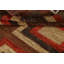 Tapis brun en laine noué à la main de conception unique 5 pi 9 po x 9 pi 1 po Gatze