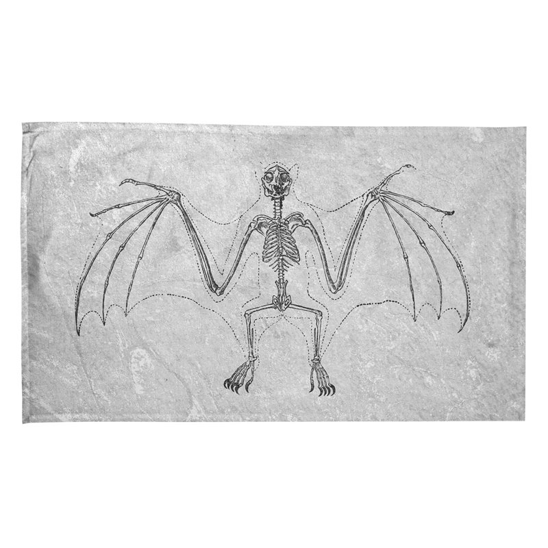 Serviette de thé bat squelette, Polyester sergé