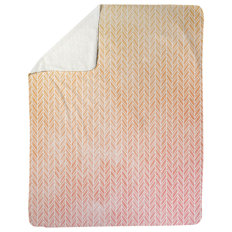 Couverture polaire Katelyn Elizabeth, l 52,5 po x L 62,5 po, Rose / Jaune