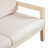 Brushed Finish Solid Eucalyptus Wood Patio Loveseat with Cushions