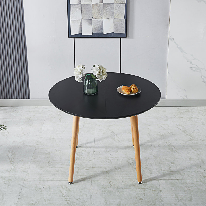Table extensible, table de salle à manger, table de bureau, table basse, Noir