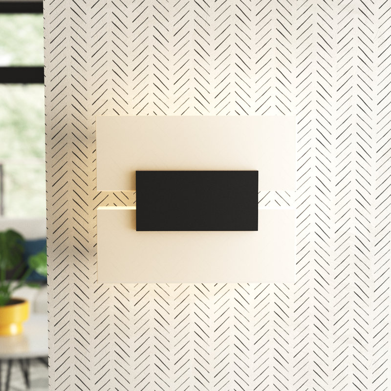 Demelza LED Flush Mounted Sconce, Matte Black