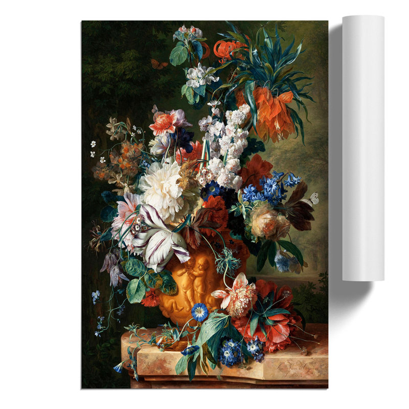 Still Life with Flowers by Willem van Aelst - Frameless Print, 42cm H x 30cm W x 0.1cm D