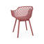 Chaise de coquelicot pour l'extérieur pour l'extérieur: fabrication stable en polypropylène rouge de 23,49 po X 20,54 po 32,15 po Sièges Modern Vibe: résistants aux intempéries-1045395797