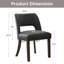 Chaise de salle à manger rembourrée en similicuir (ensemble de 6)-1515530756-1515486735