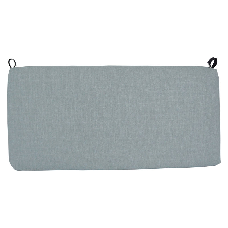 42-Inch Woven Olefin Outdoor Loveseat Cushion, Mist Blue