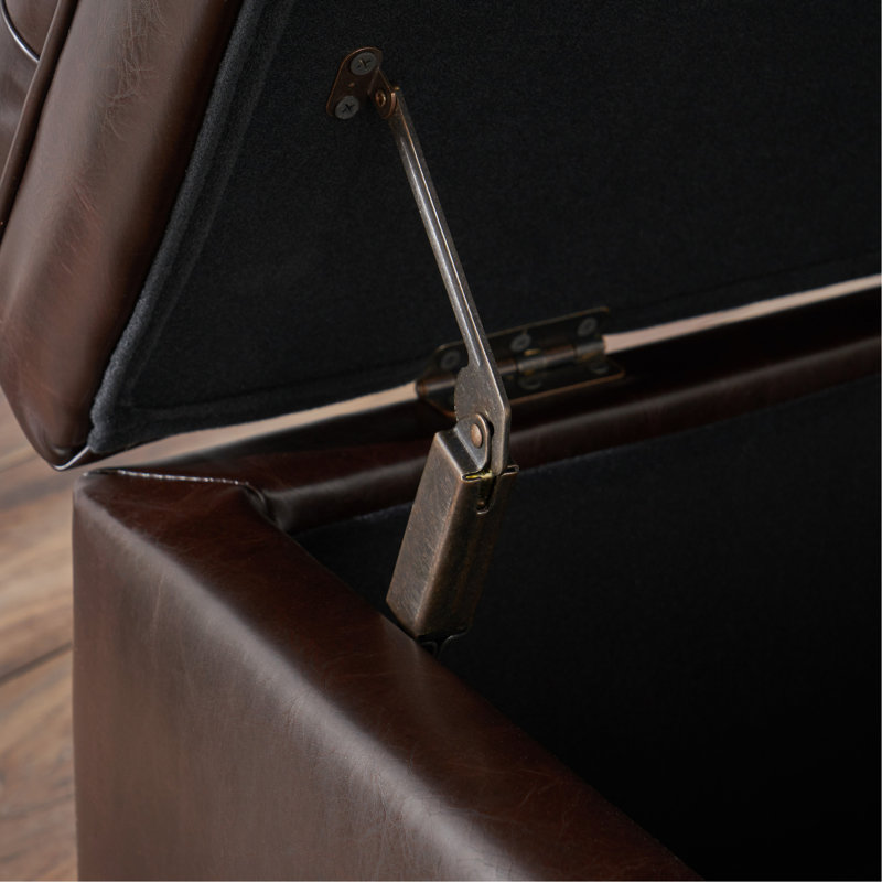 Modern storage ottoman, Fabric, Brown