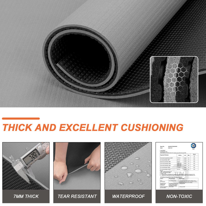 innhom Large Exercise Mat Innhom Workout Mat Gym Flooring for Home Gym ...