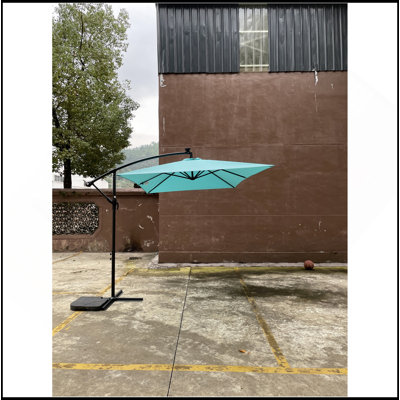 Sophisticated Rectangle 2X3m Outdoor Patio Umbrella Solar Powered LED Lighted Sun Shade Market Waterproof 6 Ribs Umbrella With Crank And Cross Base For Garden Deck Backyard Pool Shade Outside Deck Swimming Pool