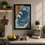 Great Wave at Twilight Japandi - Wrapped Canvas-2021486145-2021486518
