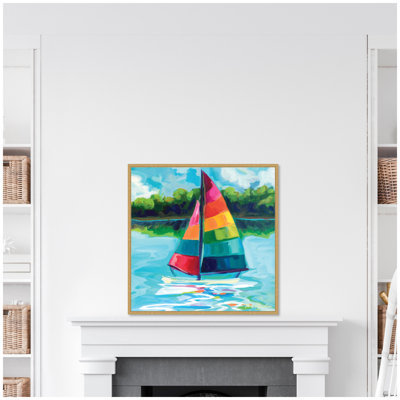 Sunday Sailing by Rachel Christopoulos Framed Canvas Wall Art Print
