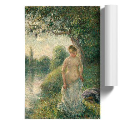 The Bather by Camille Pissarro - No Frame Painting
