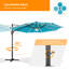 Parasol excentré à DEL en porte-à-faux 11 pi avec base Olufisayo-860228089