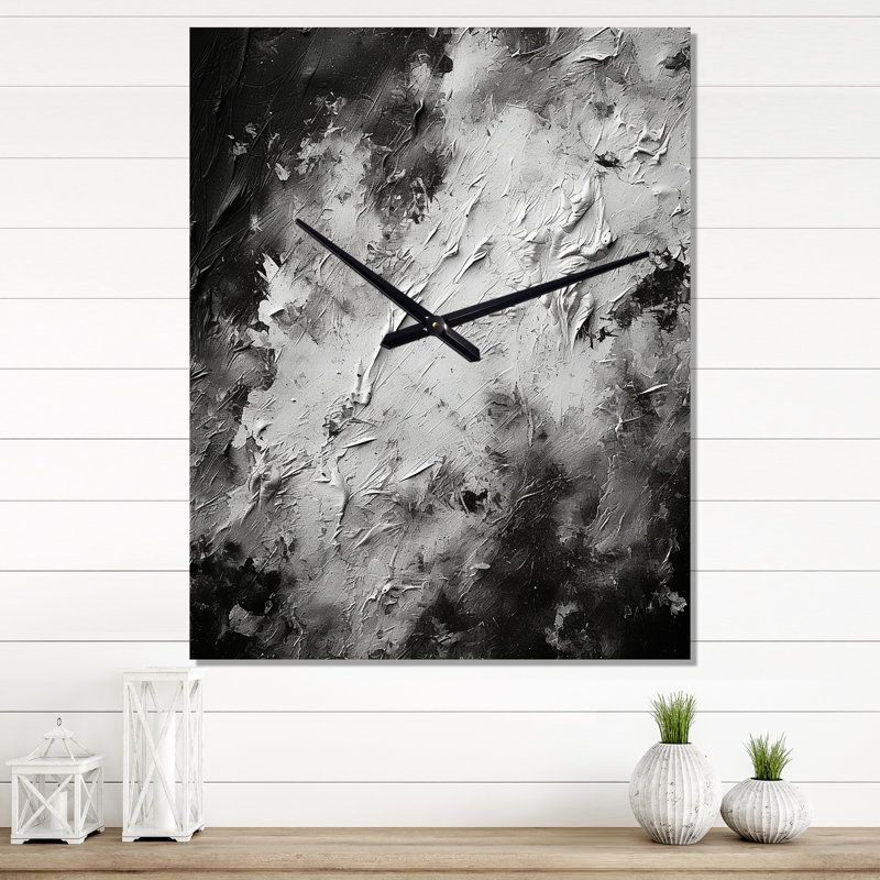 Cinquante nuances de paysage abstrait I - Peinture abstraite, horloges murales, Moyen