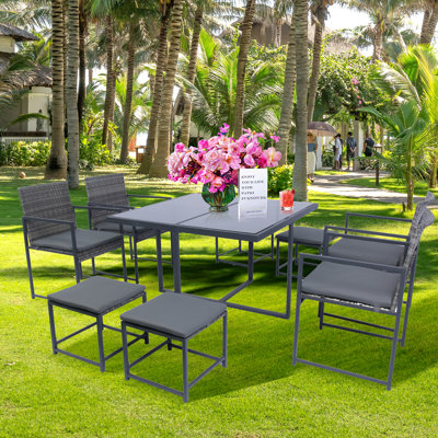Jmir 8 Seater Patio Dining Table Set