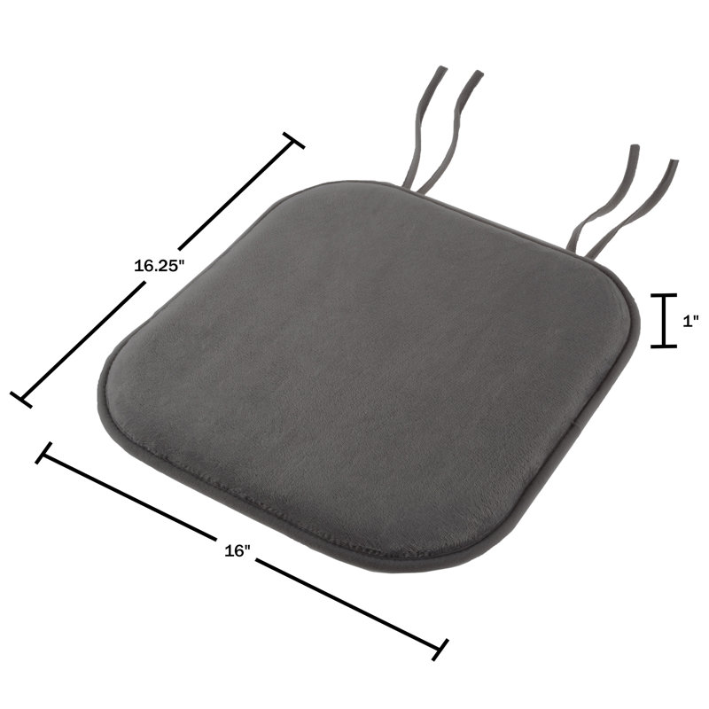 Outdoor 1'' Dining Chair Seat Cushion, Charcoal