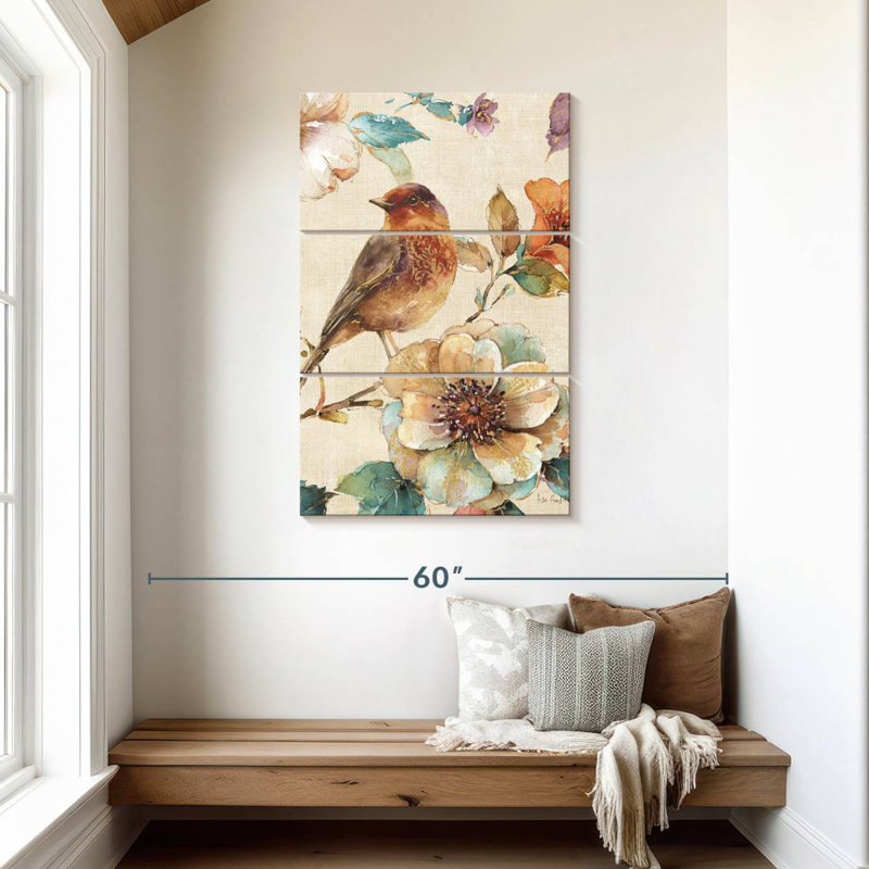 Brampt Spiced Nature II Linen Leaf, 45" H x 28" W
