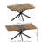 Stretch Dining Table With Storage Box, Fine Sand Cross Iron Foot Base Dining Table, For 4-6 People-112805770