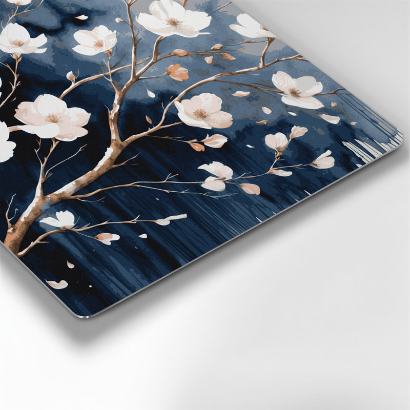 Art mural en métal Botanical Dogwood Branches, H 12 po x l 12 po