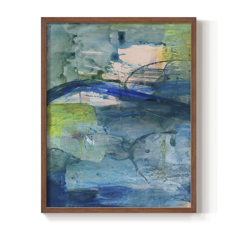 «Spring Winds», reproduction encadrée en bois massif, H 14 po x l 11 po, Brun