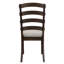 2 chaises de salle à manger à dossier brun rustique gris - construction avec accents de 2