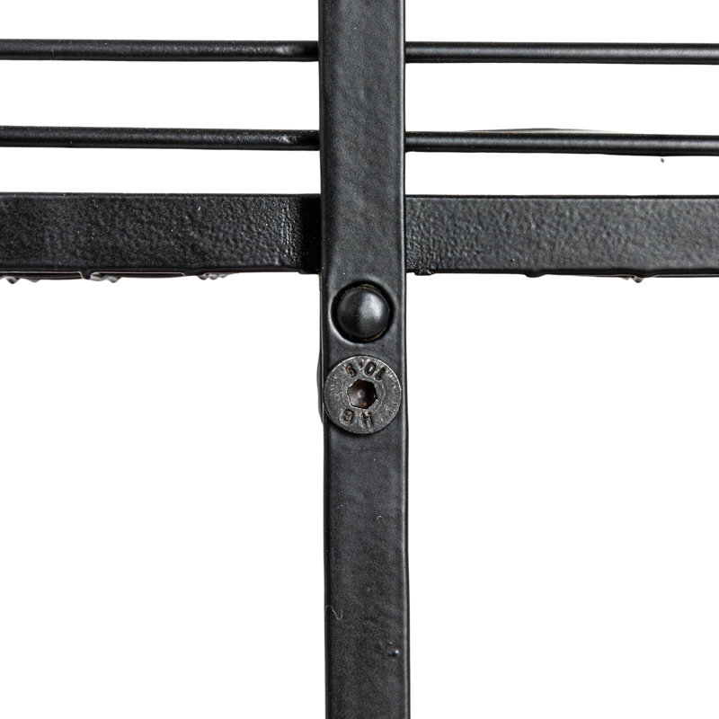 Acacia Wood & Metal 2-Tier Stand