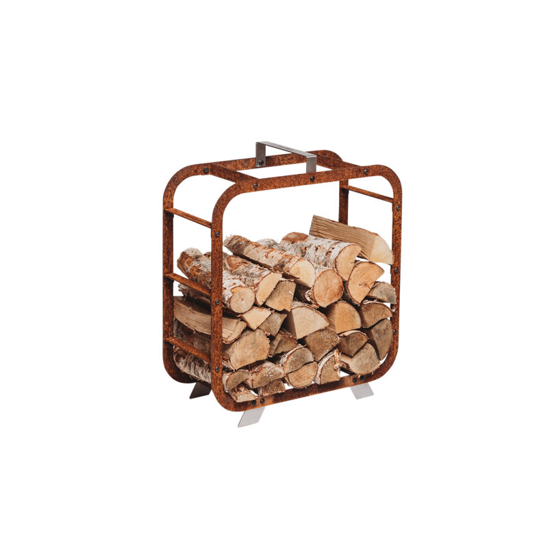 58cm W x 23cm D Cor-Ten Steel Log Store