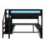 Base de lit de jeu compacte avec port USB intégré, bureau, garde-robe et DEL-1564413085