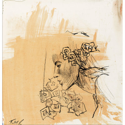 Studio Series 4 Floral in Hair Print Canvas