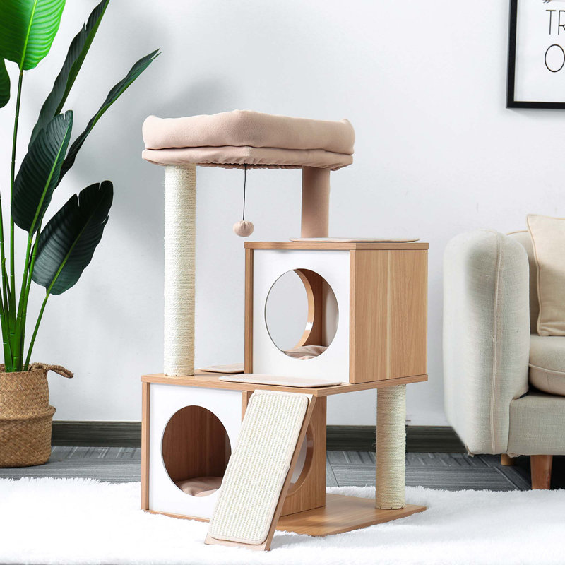 Stonecrest 35'' H Cat Tree, Beige