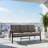70 Inches All-Weather Metal 3-Seat Patio Sofa-857314388