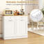 Porte-poubelle inclinable en bois avec tiroir et rangement Algg-502544935
