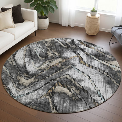 Tapis moderne lavable à la machine intérieur / extérieur ACN2927