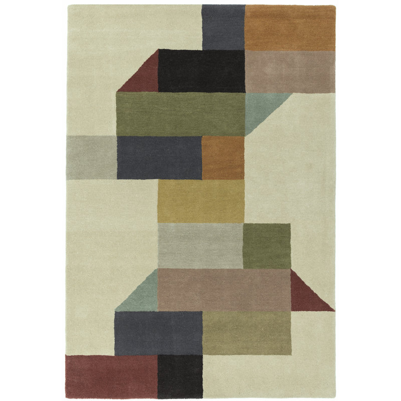 Yahir Abstract Wool Hand Tufted Area Rug, Rectangle 160 x 230cm