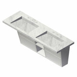 Libera 47.75'' W Wall Mounted Double Bathroom Vanity Base