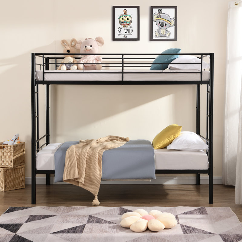 METAL BUNK BED, Black