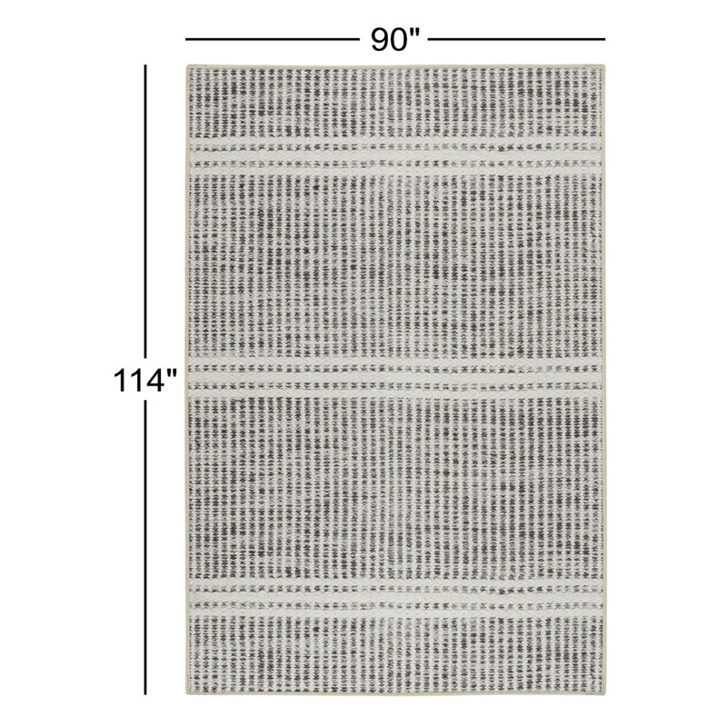 Malta Grey Machine Printed Washable Rug, Rectangle 7'6" x 9'6"