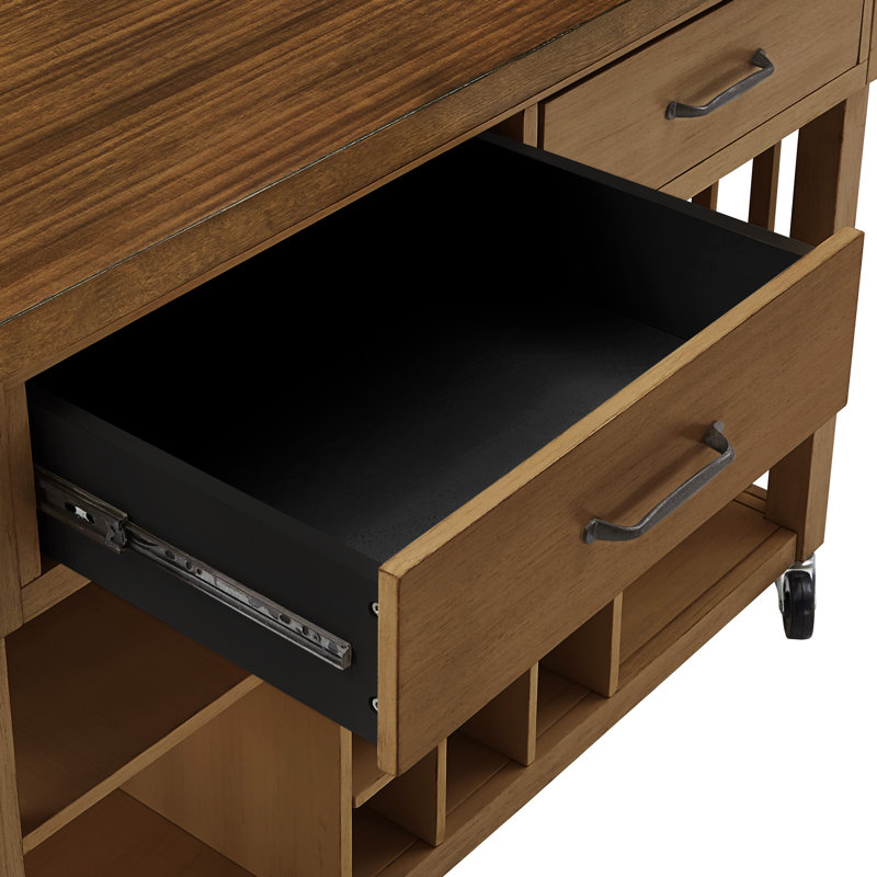 Sariyah Wood Kitchen Cart, Oak