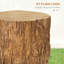 Tree Stump Stool, Decorative Side Table With Round Tabletop, Concrete End Table