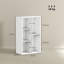 HOMCOM 2-Tier Bookshelf with 5 Open Storage Compartments-86933261