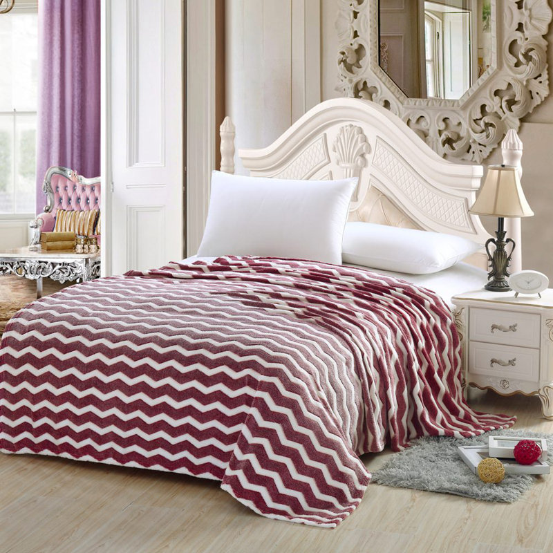 Majewski Throw Blanket, King, Burgundy