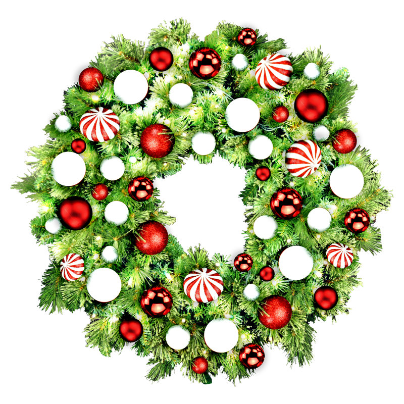 Faux Lighted Wreath