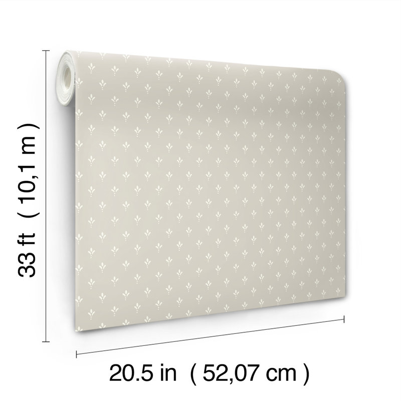 Papier peint charme, Taupe / Gris