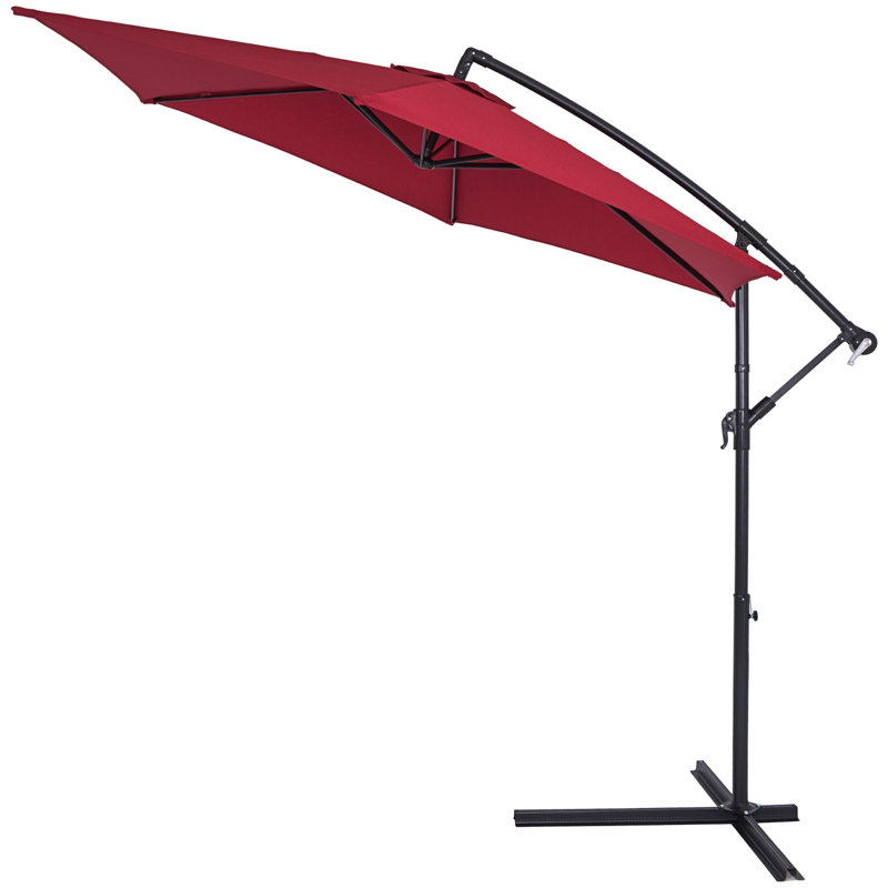 Dulcie Cantilever Parasol, Red, 208cm H x 300cm W x 300cm D